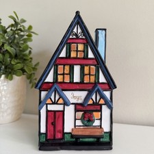 Vintage Toy Shop Village House Tealight Tiffa...