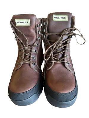 Women s Hunter Boots Size 10 Lace Up Brown Leather