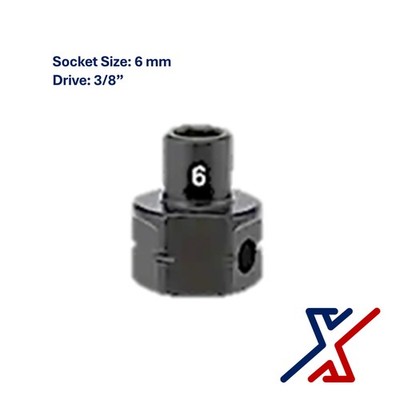 6mm. x 3/8'' Drive Nano Socket / Stuby Socket by X1 Tools