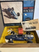 Vintage Dan Gurney Eagle Cox Indy 500 Racer w Original Box Blue Tether Car