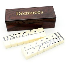 Coffret de Jeu de Dominos Cadeau de Vacances 28 Cartes de Dominos Outil