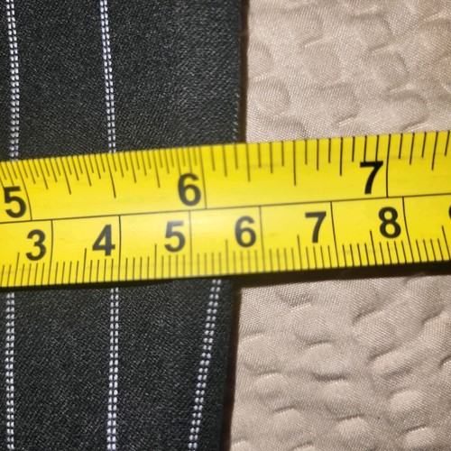 PANTALÓN MEDIO CINTURÓN FIRMA MAUVAIS A RAYAS NEGRAS W34L28 - Imagen 12 de 12
