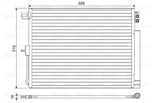 Kondensator, Klimaanlage FÜR Jeep Grand Cherokee Iv (Wk, WK2) - Valeo 822616-image
