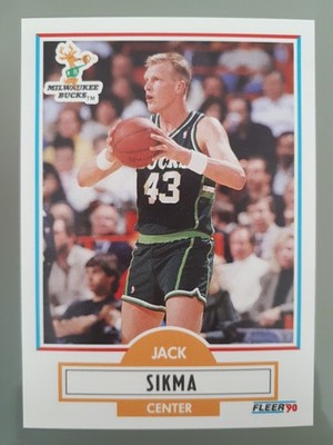 1990-91 Fleer Jack Sikma #110 Milwaukee Bucks B2 NBA Basketball