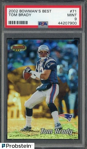 2002 Bowman's Best #71 Tom Brady New England Patriots PSA 9 MINT