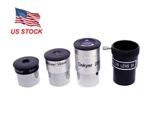 Gskyer 25mm, 10mm and 5mm Lens 1.25" Telescope Eyepieces WITH 3X Barlow - NEW