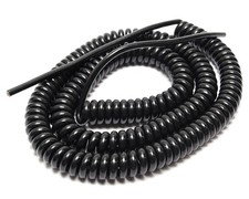 Alpha Wire 742/3 23AWG 4-Conductor PVC Coiled Retractile Cord, 4-12ft