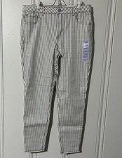 Yvette Skinny Jeans Size 15/32 Blue And White Striped New With Tags Kohl’s