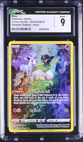 CGC 9 MEW CROWN ZENITH GALARIAN GALLERY HOLO #GG10 (4249)