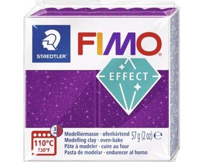 FIMO Effect Modelliermasse glitter lila 57 g
