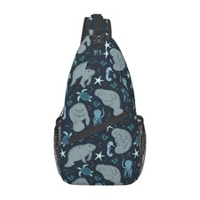 Butterflies Sling Bag Crossbody Backpack Travel Hiking Daypack Chest Bag