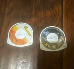 Sony PSP UMD Movie Disc and game disc  the transporter and Ridge racer