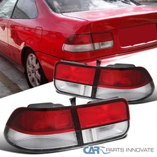 Redclear Tail Lights Fits 96-00 Honda Civic 2dr Coupe Rear Brake Lamps Lhrh Redclear Tail Lights Fits 96-00 Honda Civic 2dr Coupe Rear Brake Lamps Lhrh