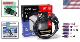 S-Video AV Cable for Nintendo & Sega Consoles - Superior Video Quality