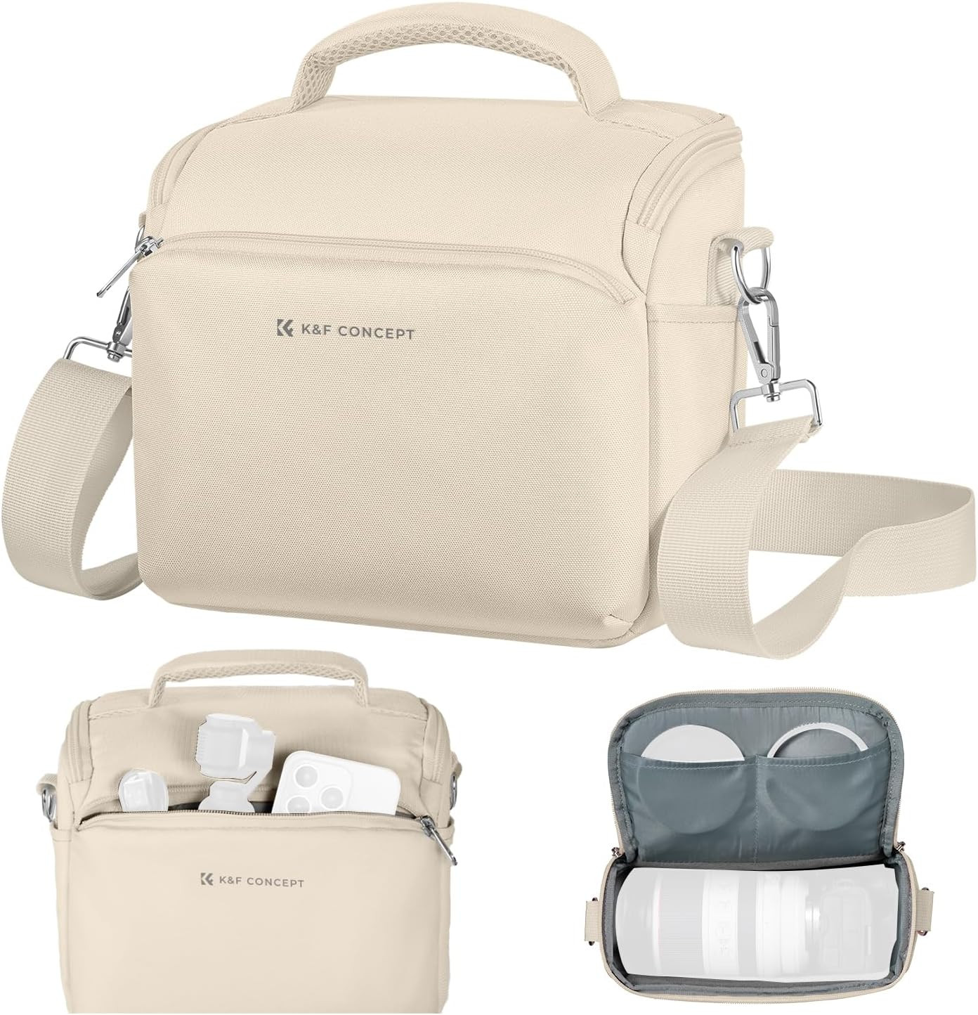 K&F CONCEPT Camera Sling Bag Small Crossbody Camera Case Dslr/Slr/Mirrorless Com