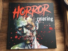 Horror Coloring Book Each Coloring Page Is Accompanied by a Horror-Themed Poem 