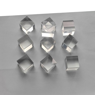 10 Pcs 1'' x 1'' x 1'' Clear Acrylic Square Cubes Blocks - All Sides Polished, P...