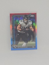 2025 Topps Chrome #137 Brenton Strange Red White Blue Refractor Jaguars