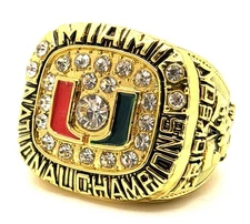 NCAA / 1991 Miami Hurricanes College Championship Ring / Erickson