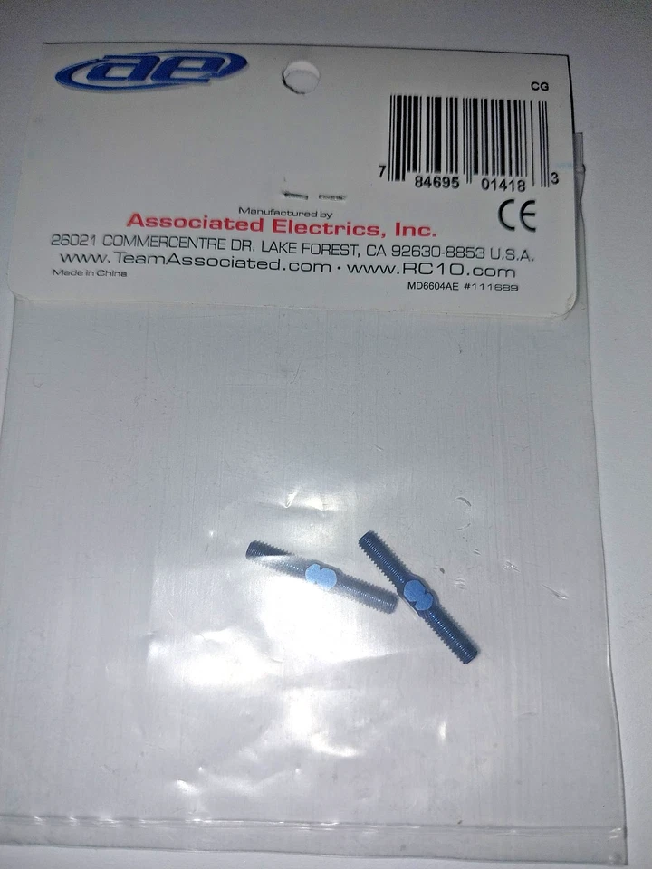 Team Associated RC 1418 TI Turnbuckle .825" Blue - Image 2 of 2