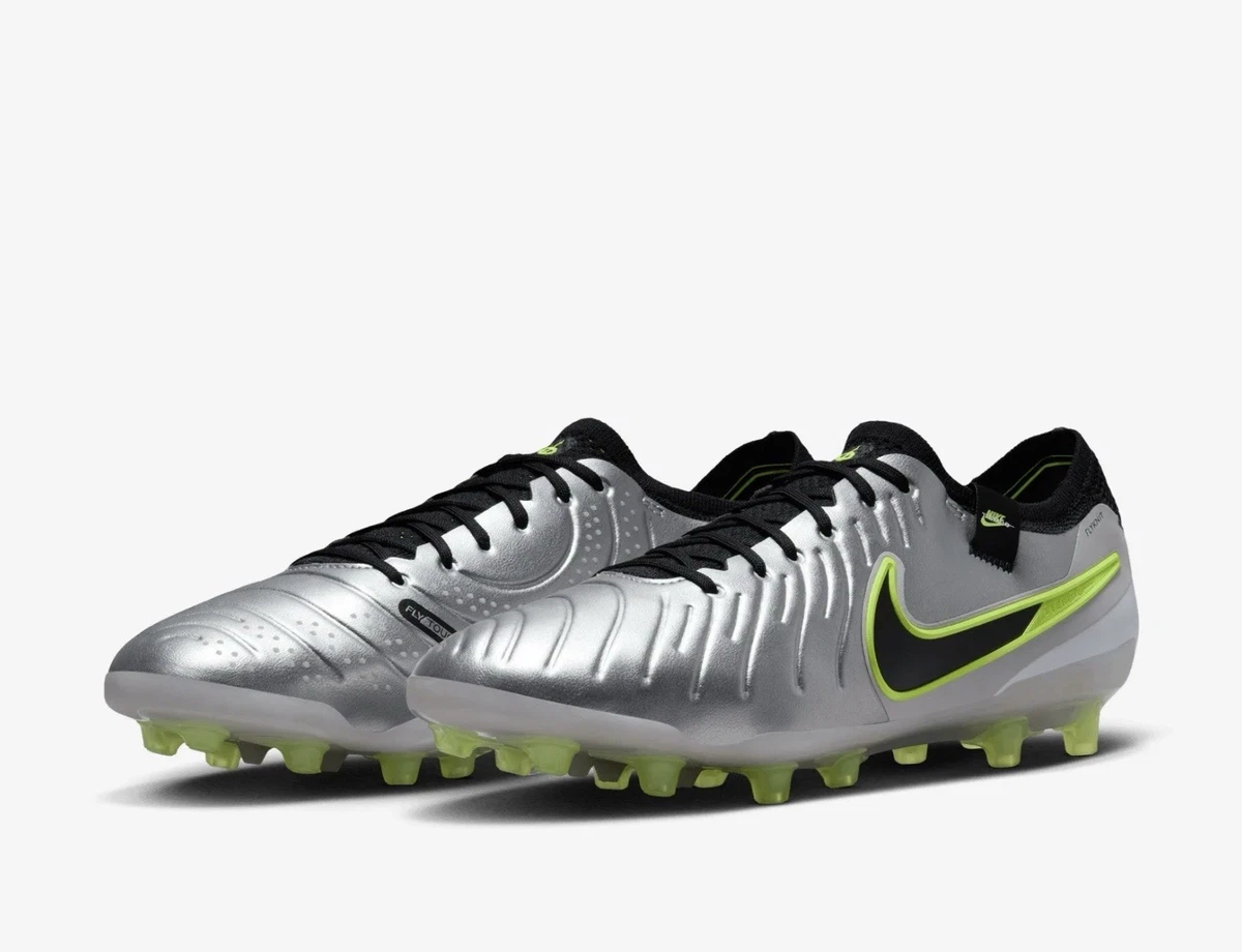 Nike Tiempo Legend 10 Elite AG Pro Soccer Cleats Silver 