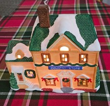 VTG DICKENS WINTERVILLE PORCELAIN LIGHTED COUNTRY STORE