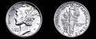 1942-P MERCURY SILVER DIME 10C TOP SOLID GEM-BU++++ HIGH GRADE HIGHER MS++++!!