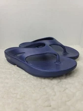 Oofos Original Recovery Womens Thong Flip Flop Size 10 Blue Comfort Sandals 