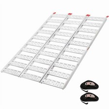 1500 Lbs Aluminum Loading Ramps Tri-fold Powersports Ramps For Pickup Trucks Atv