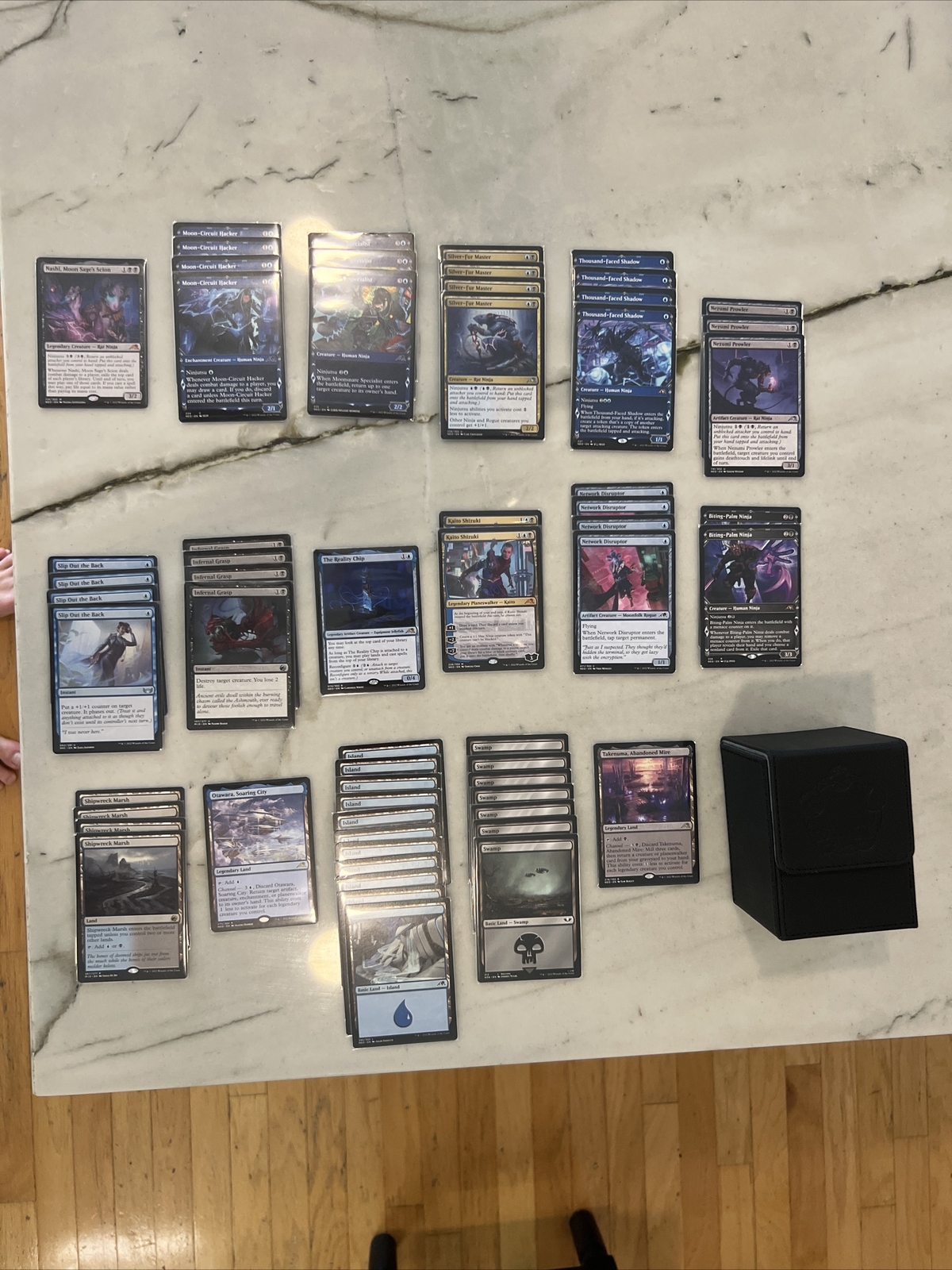 Blue Black Ninja (Dimir) With Sleeves And Deck Box eBay