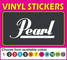 This decal/sticker is compatible with Pearl Drums, cases & others 8"
