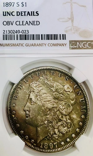 1897-S Morgan Silver Dollars NGC UNC Details