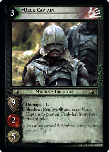 LOTR CCG 1x  Uruk Captain - 2R46 Light Play Mines of Moria