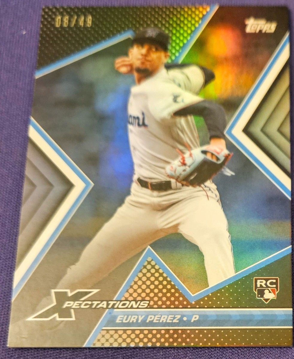 Eury Pérez, Walker Buehler 2023 Topps Xpections Clubhouse Iridescent #13 Eury Perez RC