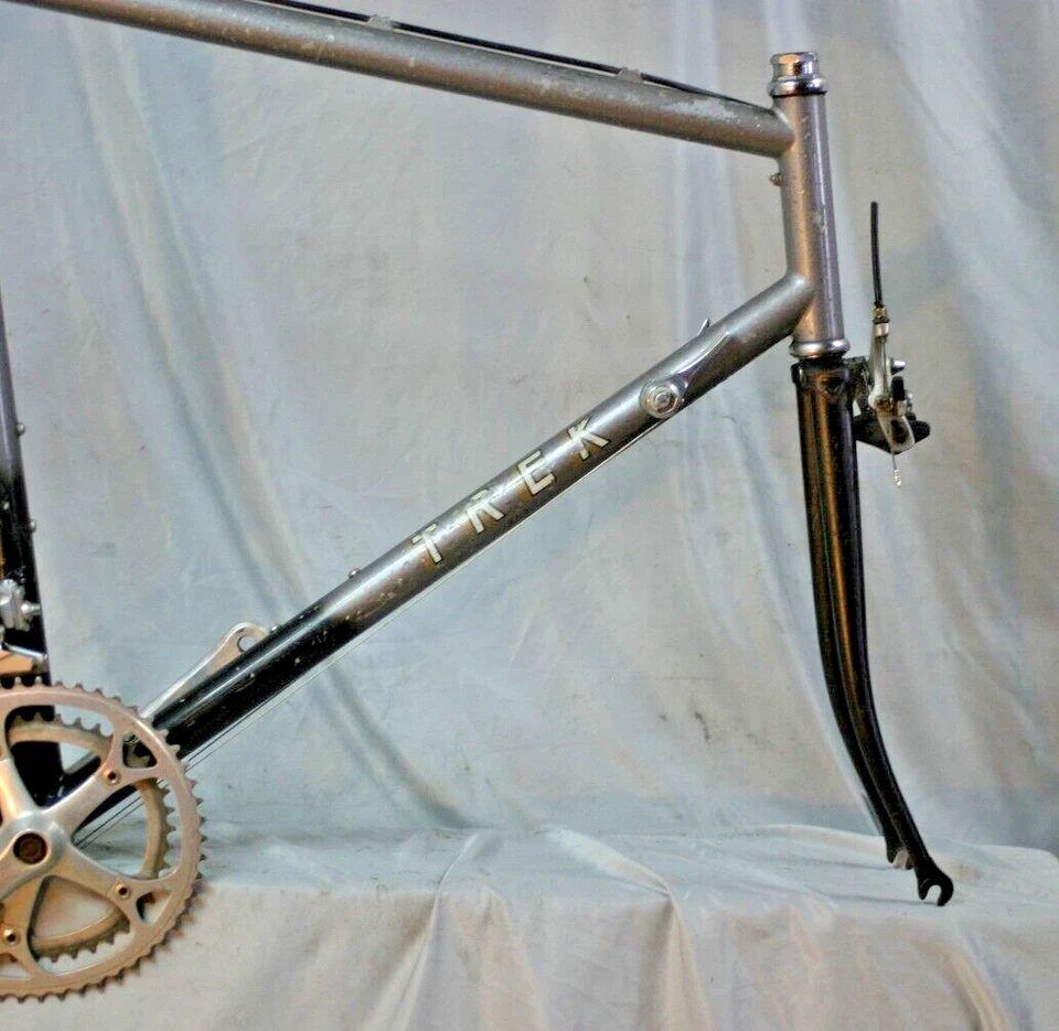 Cuadro grande de bicicleta de carretera Trek 1000 1991 59 cm FC-6207 Ultegra 600 manivela hecho en EE. UU. Foto 4 de 4