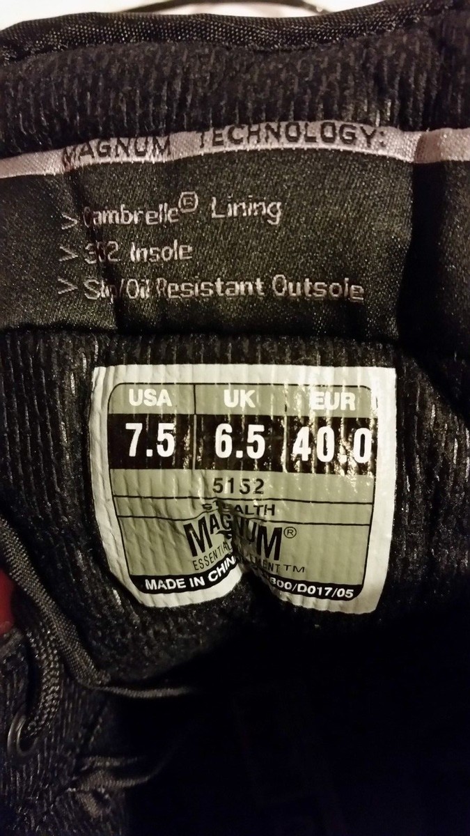 MENS MAGNUM 3D2 STEALTH LEATHER BLACK 7.5 DU-PONT COMFORT  display picture 2