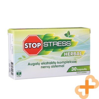 Stop Stress Kräuter- 30 Kapseln Komplex Von Pflanze Extrakt für Die Nervensystem