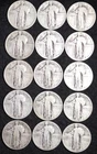 1925-30-PDS SHORT SET (15 PC) Standing Liberty Quarter GOOD / VG FULL DATE