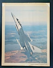 General Dynamics F-16 Fighting Falcon 8.5" 11" Photo Print w/ Specs On Back S52