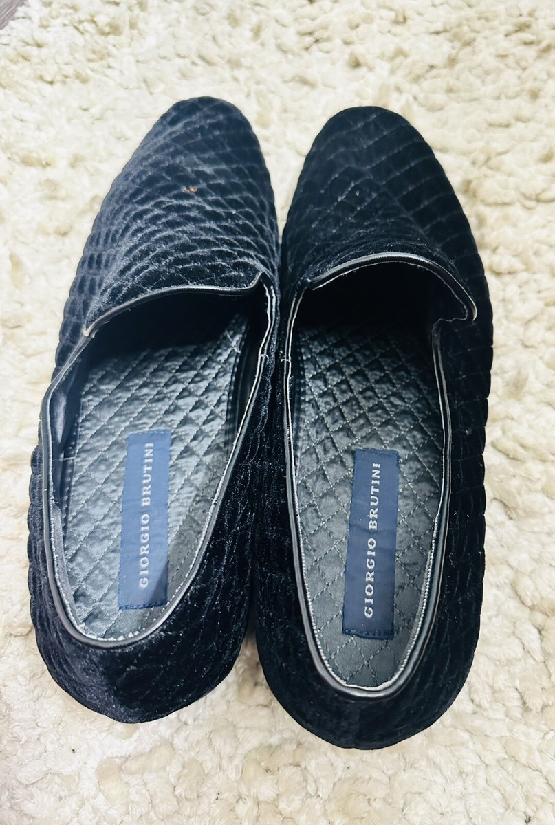 Giorgio Brutini Men Black Slip On Loafers Faux Suede Shoes  display picture 1
