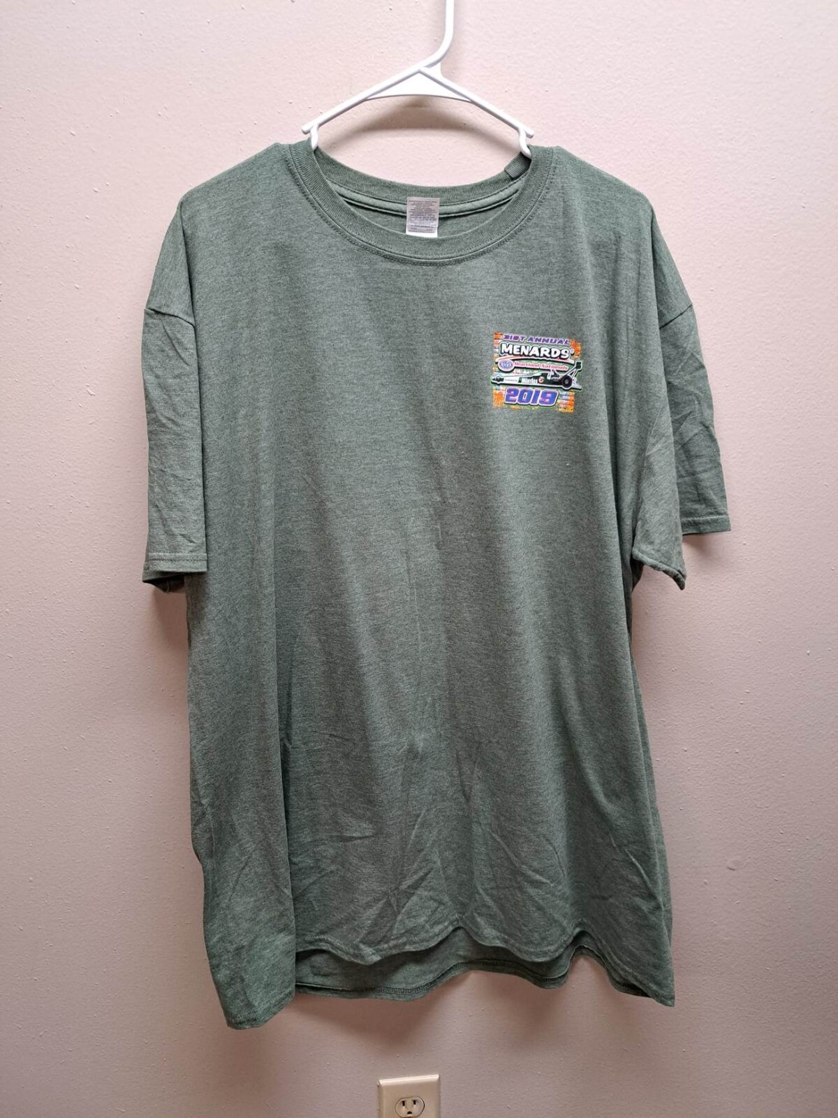 NHRA 2019 Topeka Kansas Menards Heartland Nationals Men's TShirt XXL