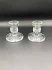 Pair Vintage Waterford Crystal Blarney Taper Candlesticks 3 1/4”