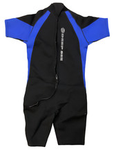 Deep Sea 3mm Short Sleeve Diving Wetsuit Black/Blue 8DS5217 Size - XL