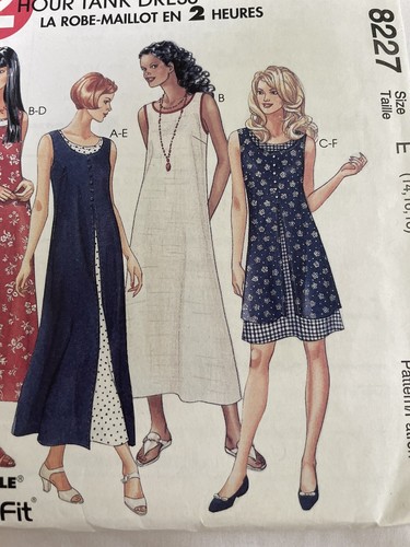 🌷Mccalls 8227 Layered Tank Dress 2 Hour Easy Size 14 16 18 Sewing Pattern Uncut - Picture 4 of 7