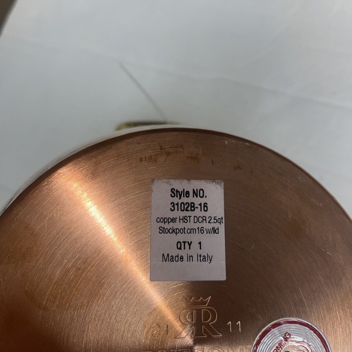 Ruffoni Historia Hammered Copper 2.5 Qt /16 Cm StockPot W Ruffoni Historia Hammered Copper 2.5 Qt /16 Cm StockPot W