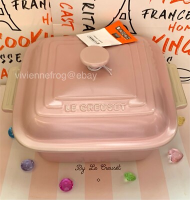 LE CREUSET SUGAR PINK CLASSIC HERITAGE SQUARE BAKING DISH 3QT 3.3L