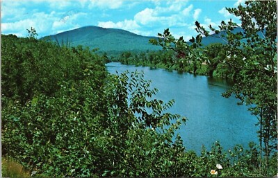 Connecticut River Guildhall VT Vernont Postcard PM White River Junction Cancel