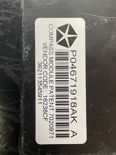 2007-2023 Jeep/Dodge/Chrysler/Ram Mopar Driver Assist Compass Module 04671918ak - Picture 7 of 8