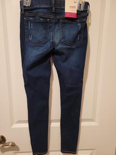 SO Kohls Girls Blue Skinny Pull On Stretch Jeggings Size 14 - Picture 2 of 4