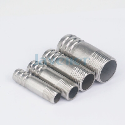 1/8'' 1/4'' 3/8'' 1/2'' BSP Male- Hose Barbed 304 Stainless Equal Pipe Fitting